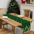 thumbnail image 4 of Green Christmas Tree Dresser Scarf Farmhouse, Dining Table Decorations for Wedding/Parties, Xmas Tree Snowflake Farmhouse Table Runner 36 Inches Long for Kitchen Dining, 13 x 36 In, 4 of 9