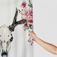 thumbnail image 3 of Orinice Flowers Deer Skull Bathroom Decor Set Colorful Luxurious Graphic Print Polyester Fabric Fashion Shower Curtain with Hooks 69x72, 3 of 7