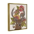 thumbnail image 2 of Stupell Industries Detailed Deer Wild Floral Blossoms Mandala Fractals Graphic Art Metallic Gold Floating Framed Canvas Print Wall Art, Design by Valentina Harper, 2 of 5