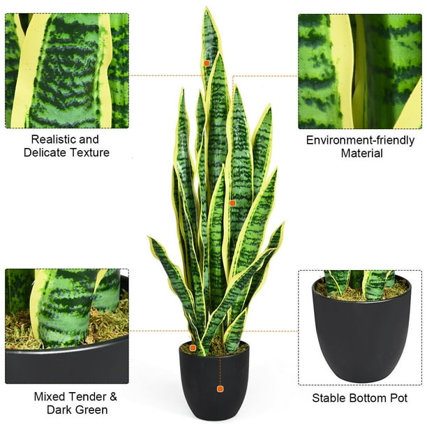 Gymax Artificial Snake Plant 35.5