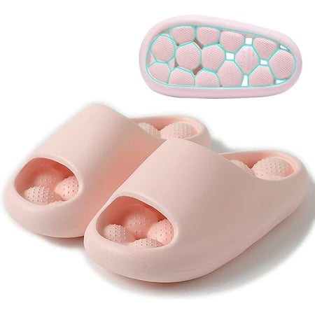 

Bubble Massage Slides for Women Men Soft Cloud House Slippers Golf Balls Shower Shoes Quick Drying Non-Slip Beach Sandals for Indoor Outdoor Pool Spa Gym