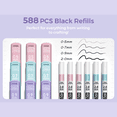 thumbnail image 4 of Four Candies Aesthetic Supplies, Mechanical Pencils 0.5mm, 0.7mm, 0.9mm & 2.0mm with Lead Refills, Cute Mechanical Pencils for Writing, Drawing & Drafting (Purple), 4 of 8