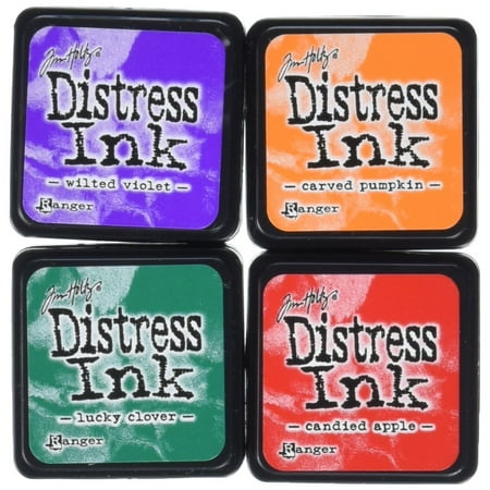 TDPK46752 Kit 15 Distress Mini Ink Pads (4 Pack), Multicolor, Features the same unique water- based dye ink formula used in the full-size pads but in a.., By