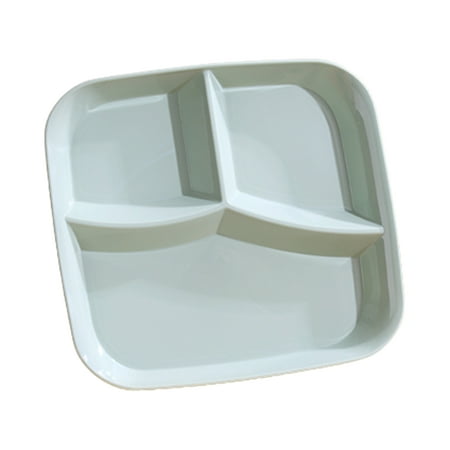

MATHOWAL Dinnerware Divided Plates Bariatric Plates for Portion Control Plastic Reusable 3 Compartment Plate Feature:【Guide a Balanced Diet】This elegant portion control plate is divided into 3
