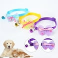 thumbnail image 3 of Reheyre Solid Color Exquisite Pet Collar with Bows and Bell - Dress-Up Collar for Festivals (Puppies and Kittens), 3 of 8