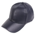 thumbnail image 4 of Visors Leather Baseball Cap Men Women Adjustable Leather Peaked Cap Gifts, 4 of 4