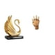 thumbnail image 1 of Estatua de resina de cisne, figura romántica de pareja, escultura de mano, adorno de amantes entrelazados, material de resina adecuado para sala de es, 1 of 8