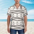thumbnail image 4 of Lsque Anchors and Ropes pattern Hawaiian Shirt for Men, Unisex Summer Beach Casual Short Sleeve Button Down Shirts-Large, 4 of 9