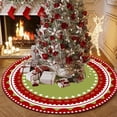 thumbnail image 1 of pstuiky Falda de árbol de Navidad con estampado de estrellas decoración navideña tapete para cubrir faldas de árbol adornos navideños para decoración de fiestas en el hogar, 1 of 6