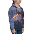 thumbnail image 3 of Cauagu Winter Fire Dragon for Youth Pullover Hoodie Sweatshirts Hoodie Sweatshirt Aautumn Long-Sleeve Pullover Casual Hooded Sweatshirt for Youth-Small, 3 of 6