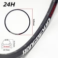 thumbnail image 3 of 24 Inch Bicycle Rims Mountain Bike Wheel Rim 24/28/32/36 Hole Double Disc Wheel Rim Suitable For 24*1.5~24*2.125 Tires, 3 of 12