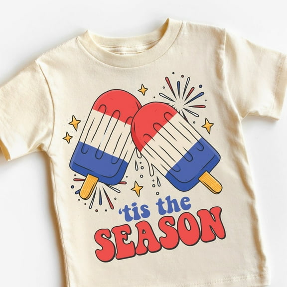4Th Of July Kids Shirt, Fireworks Ice Cream Toddler Tee, Independence Day Kids Shirt TODDLER SHORT SLEEVE TEE BELLA CANVAS 3001T