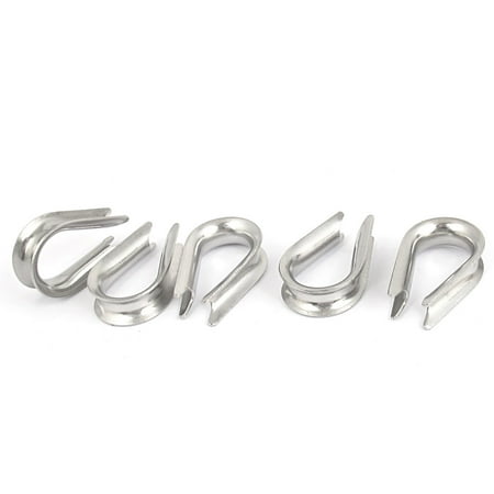 

5pcs 304 Stainless Steel 5mm Wire Rope Cable Commercial Thimbles Lifting Gear