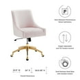 thumbnail image 7 of Modway Discern Modern Performance Velvet Swivel Office Chair in Pink/Gold, 7 of 7