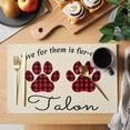 thumbnail image 2 of Buffalo Plaid Paw Placemats Set of 6, Cute Cats Pets Pawprints Farmhouse Retro Placemats for Dining Table, Place Mats for Kitchen Tabletop, Waterproof Wipeable Dining Table Mats Set, 2 of 9