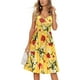 thumbnail image 1 of VISgogo Vestido sin mangas de verano para mujer, estampado de flores/leopardo para adultos, cuello en V, correa de espagueti cruzada, una pieza con bolsillos VISgogo  moda, 1 of 6