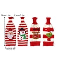thumbnail image 3 of Inteprter Cubierta de botella de vino Navidad Santa Claus Elk de comedor en casa Ropa de rayas tejidas elásticas Banda de champán Accesorios de Kits de decoración para fiestas Alce NO2 Inteprter HA068790-03, 3 of 6