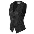 thumbnail image 3 of Made by Olivia Women's Fully Lined 4 Button V-Neck Economy Dressy Suit Vest Waistcoat, 3 of 6