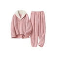 thumbnail image 4 of UVN Winter Pajamas for Women Fuzzy Loungewear Sets Ladies Fleece Long Sleeve Tops and Long Pants 2 Piece Sleepwear, 4 of 8