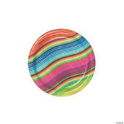 Sarape Fiesta Round Paper Dessert Plates - 8 Ct. - Party Supplies - 8 Pieces
