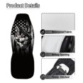 thumbnail image 5 of POLERO Protective Car Seat Covers for Automotive, Polyester Fabric Elastic Auto Front Seat Covers, 2-Pack American Flag Wolf, 5 of 12