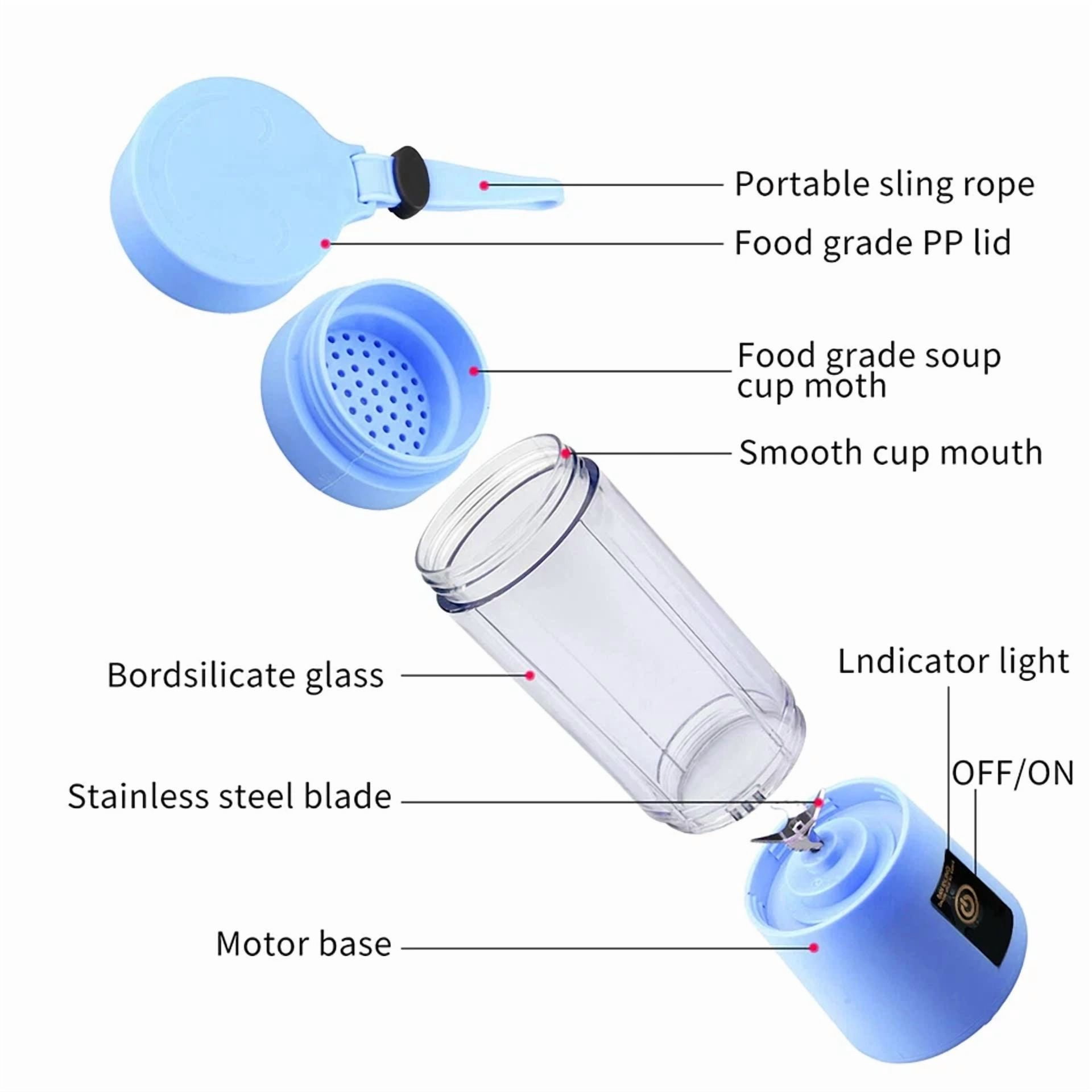 Blender Cup Mini Blender Handheld Personal Size Blender For Kitchen Travel Sport