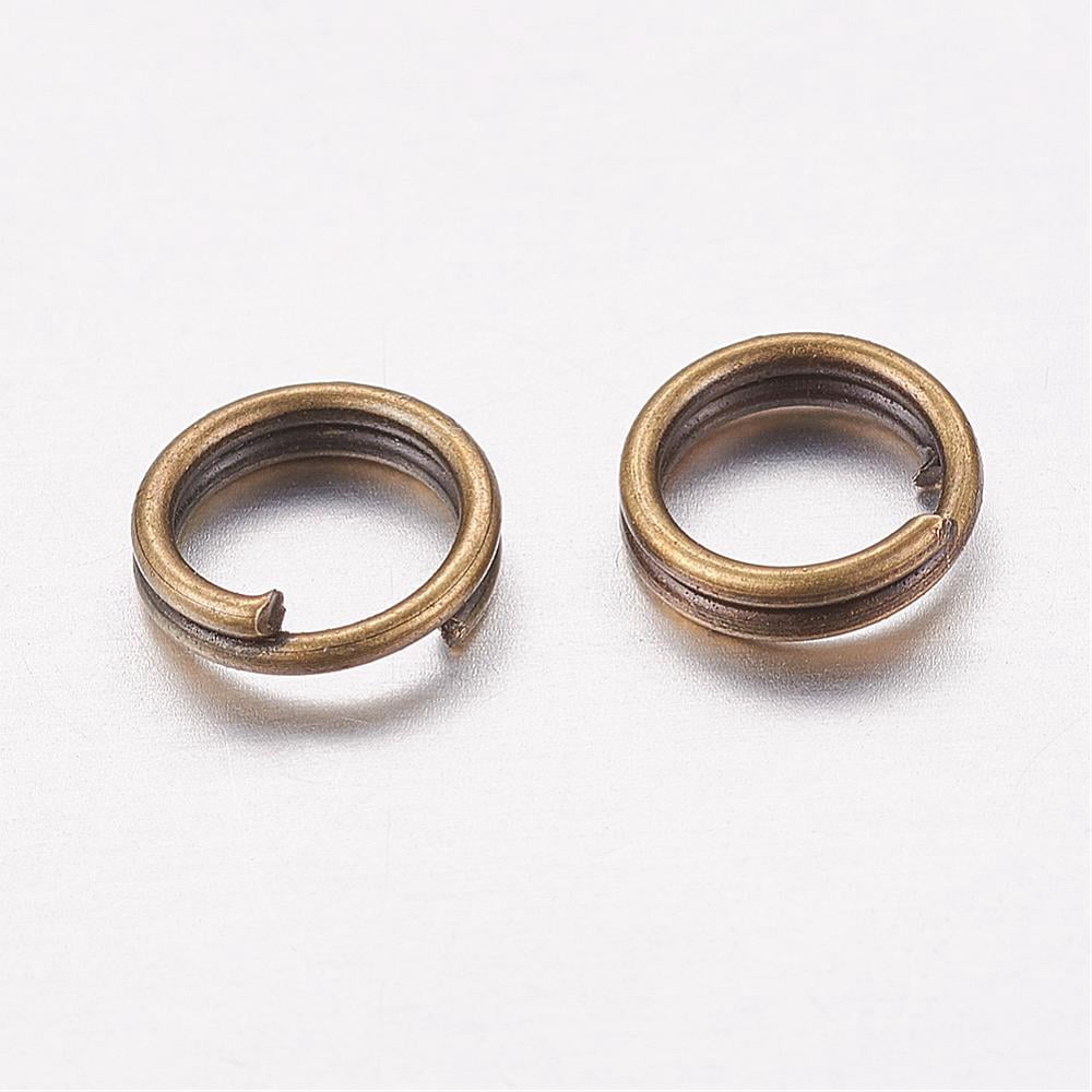 Iron Split Rings Double Loops Jump Rings Cadmium Free & Nickel Free & Lead Free Bronze 5x1.4mm about 4.3mm inner diameter about 13000pcs/1000g
