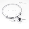 thumbnail image 2 of Cremation Bracelet for Ashes Memorial Jewelry Stainless Steel Heart Shape Urn Pendant Bangle Loved Ones Funeral Ashes Holder, 2 of 7