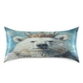 thumbnail image 3 of WOBOGO White Bear King Satin Pillowcase Soft Smooth Envelope Design Comfortable Bedding Essentials 20×26in, 3 of 9