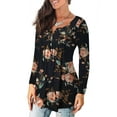 thumbnail image 5 of VERABENDI Women's Plus Size Tops Blouses Long Sleeve Button Up V-neck Tunic Shirts, M-4XL, 5 of 5