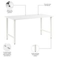 thumbnail image 4 of Hustle 60W x 30D Computer Desk with Metal Legs in White - Engineered Wood, 4 of 9
