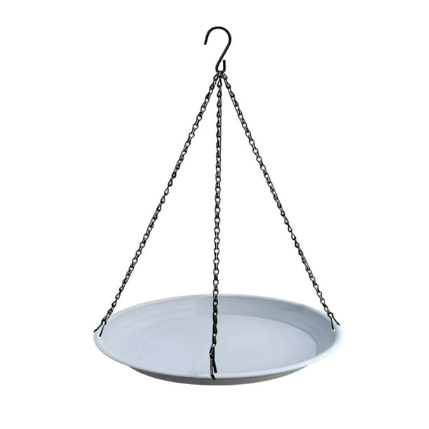 Fiudx Comedero Colgante para Pájaros con Bandeja Grande (22,5 X 23 Cm), Ideal para Aves de Jardín. No Requiere Montaje, Fácil Mantenimiento y Diseño Resistente Al Moho.