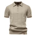 thumbnail image 1 of pstuiky camisetas camisas para hombre, Suéter informal de manga corta con cuello vuelto, cómodo y liso para hombre ropa de hombre s, 1 of 3