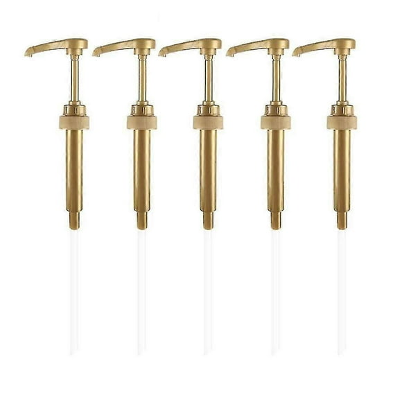 5 Pcs Coffee Milk Tea Dispenser Syrup Pump Black Liquid Dispenser For Torani Syrup 8ml Juice Bottle
