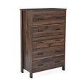 thumbnail image 4 of Llinc Store 48.3" Tall 5 Drawer Dresser, Brown Finish Modern Storage Cabinet for Bedroom, Dresser Chest of Drawers Organizer for Living Room, 4 of 5