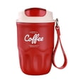 thumbnail image 3 of Coffee Travel Mug, Travel Mugs Insulated for Hot and Cold, Travel Coffee Mug with Handle, Insulated Coffee Tumbler, Red 6X3 Inch Reusable Stainless Steel Insulated Water Bottle, 3 of 6