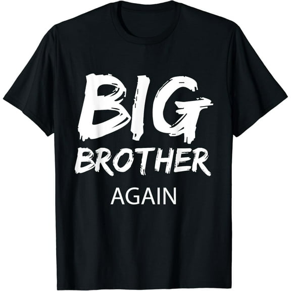 Big Brother Again Shirt for Boys Kids Toddlers Big Bro T-Shirt