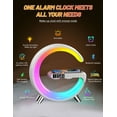 thumbnail image 4 of Sunrise Alarm Clocks White Noise Sound Machine with 256 Lighting Effects, Wireless Charging, Bluetooth Speaker Wake Up Light for Heavy Sleepers, Kids, Birthday, Christmas Gifts (White), 4 of 12