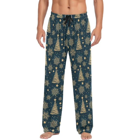 GZHJMY Christmas Tree Pajama Pants for Men, Lounge Pants Lightweight Men Pajama Bottoms with Drawstring Pockets, Christmas New Year Birthday Gifts, Medium