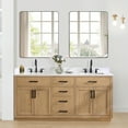 thumbnail image 3 of Gavino 72" Wood Vanity in Light Brown with Composite Stone Top and Mirror, 3 of 17
