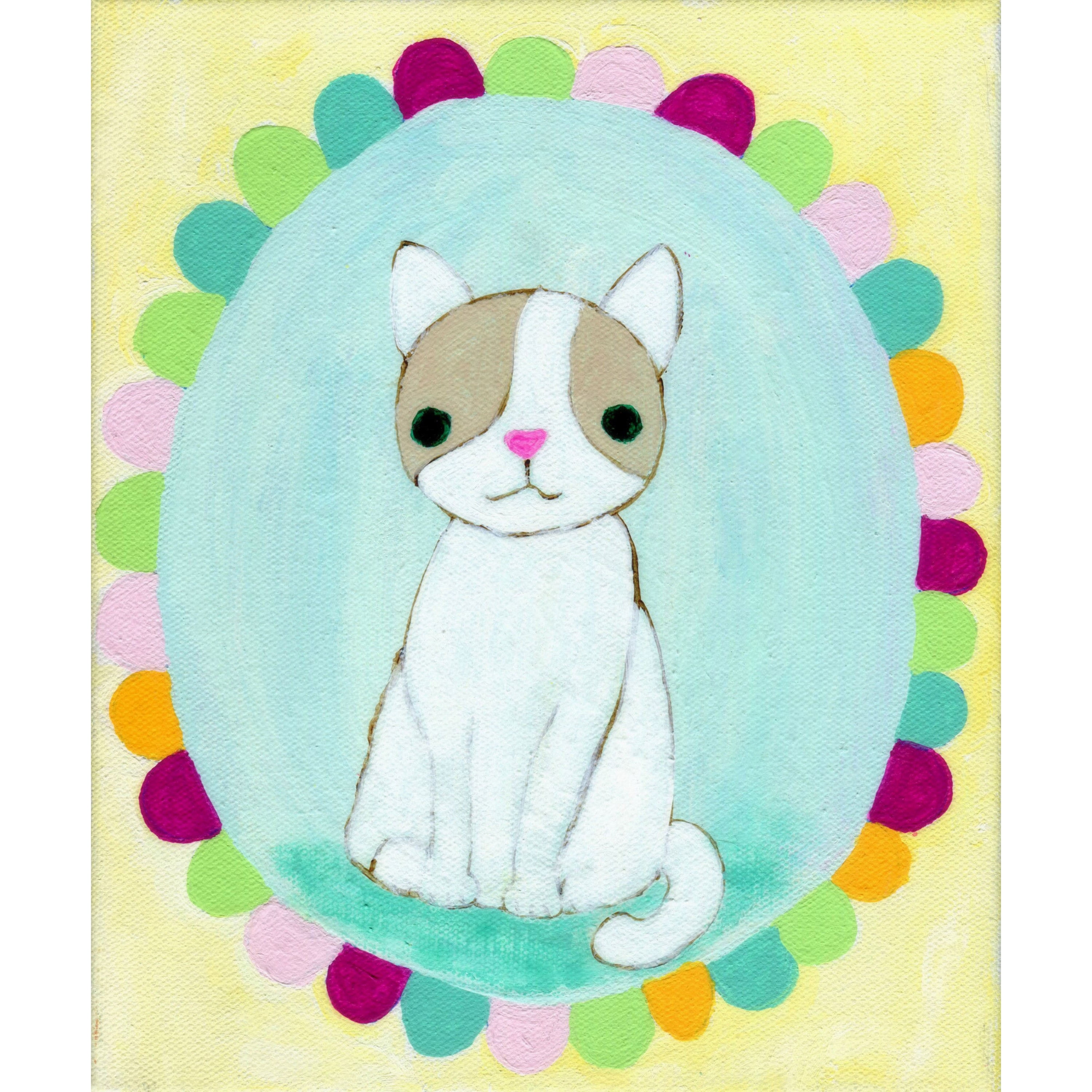 Marmont Hill "Kitty Simple Painting" by Jill Lambert Painting Print on Wrapped Canvas