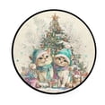 thumbnail image 2 of 36.2 Inch Round Floor Mat Merry Cat Christmas Tree Carpet Decor Rug for Living Room Bedroom, 2 of 6