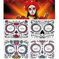 thumbnail image 2 of Day Of The Dead Face Tattoo Stickers Personality Masquerade Funny Makeup Stickers, 2 of 4