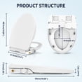 thumbnail image 5 of Atzeste Bidet Toilet Seat, Non-Electric Dual Nozzles Bidet Attachment, Adjustable Water Pressure Water Sprayer, Rear & Feminine Wash, Quiet-Close, Brass Inlet, Fit Elongated Toilet Seat, 5 of 11