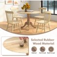 thumbnail image 4 of 40” Round Dining Table for 4 People, Wooden Kitchen Table with Curved Trestle Legs, Large Dinner Table for Kitchen, Dining Room, Living Room, Restaurant, Natural, 4 of 7