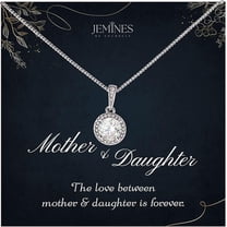 JEMINES Mothers Day Gifts, Mom Jewelry with Meaningful Message Gifts Idea from Daughter, Mother Daughter Necklace (Mother & Daughter Love, Eternal Hope Necklace)