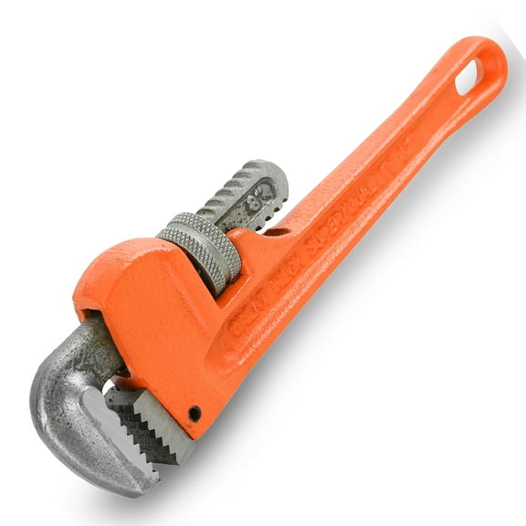 GreatNeck Pipe Wrench, Heavy Duty Steel, 8 inch