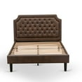 thumbnail image 6 of East West Furniture GBF-25-F Bed Frame Consist of Black Textured Upholstered Headboard, Footboard and Wood Rails, Slats - Wooden 9 Legs - Black Finish, 6 of 7