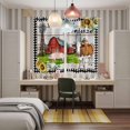 thumbnail image 6 of Curtains 63 Inch Length 2 Panels, Farmhouse Cow Grommets Window Treatment Curtain, Country Sunflowers Pig Cabin Barn Wooden Thermal Curtains Drapes for Living Room/Bathroom, 6 of 9