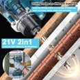thumbnail image 3 of Mistaha Perceuse Électrique Sans Fil 21V avec Rotation Réglable, Double Vitesse et Moteur Sans Balais - Perceuse au Lithium Portable pour la Maison - 20 Réglages de Couple - Lumière LED et Système de Refroidissement - Prise US 110V -, 3 of 6